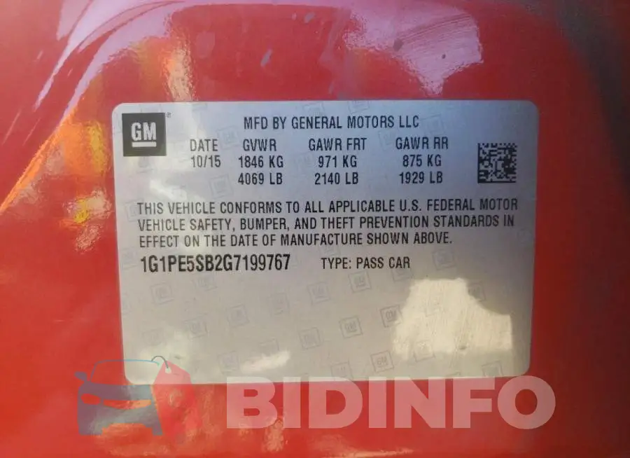 1G1PE5SB2G7199767 Photo# 12