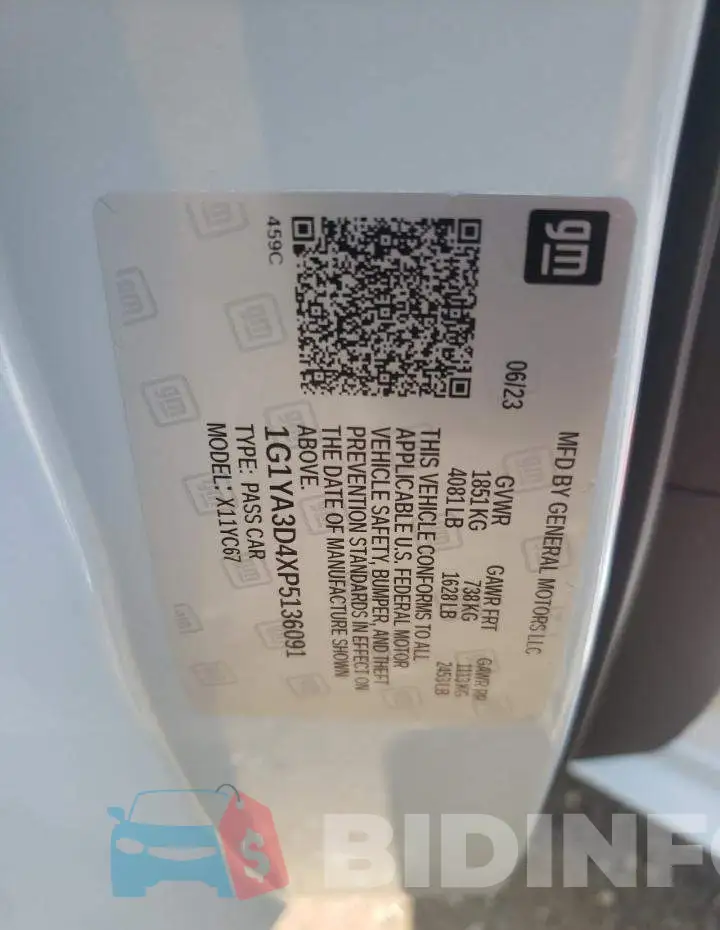 1G1YA3D4XP5136091 Photo# 12