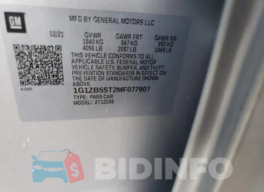 1G1ZB5ST2MF077907 Photo# 12