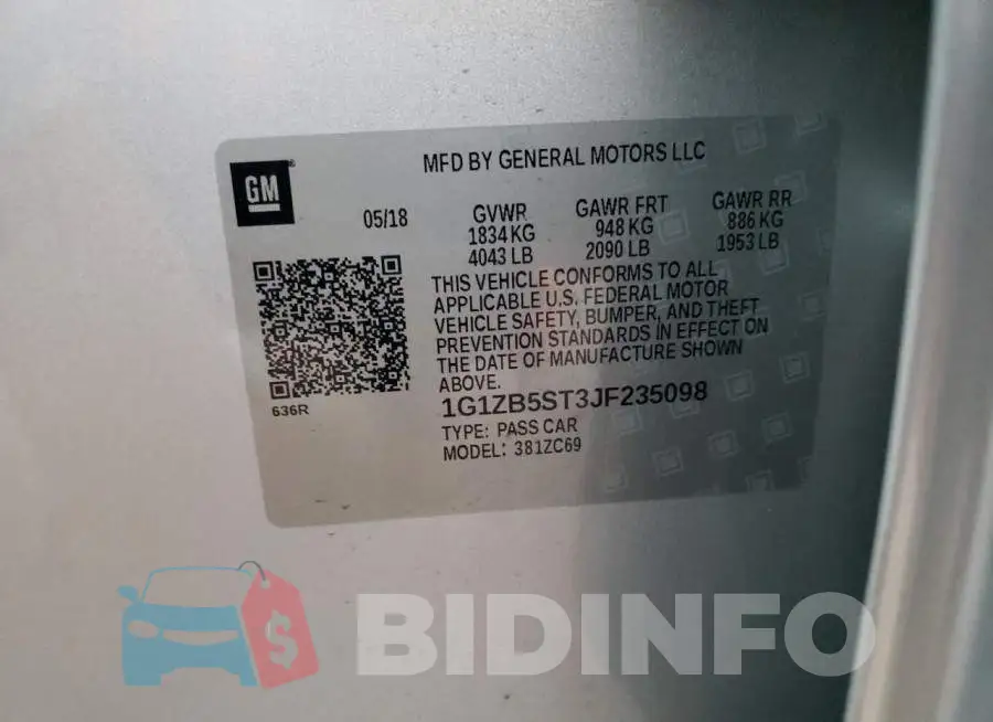 1G1ZB5ST3JF235098 Photo# 12
