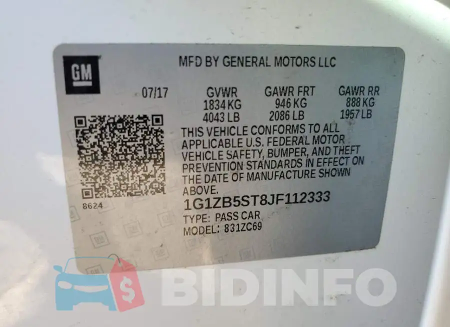 1G1ZB5ST8JF112333 Photo# 12