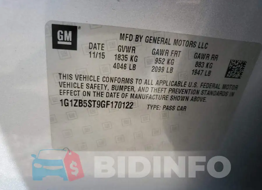 1G1ZB5ST9GF170122 Photo# 12