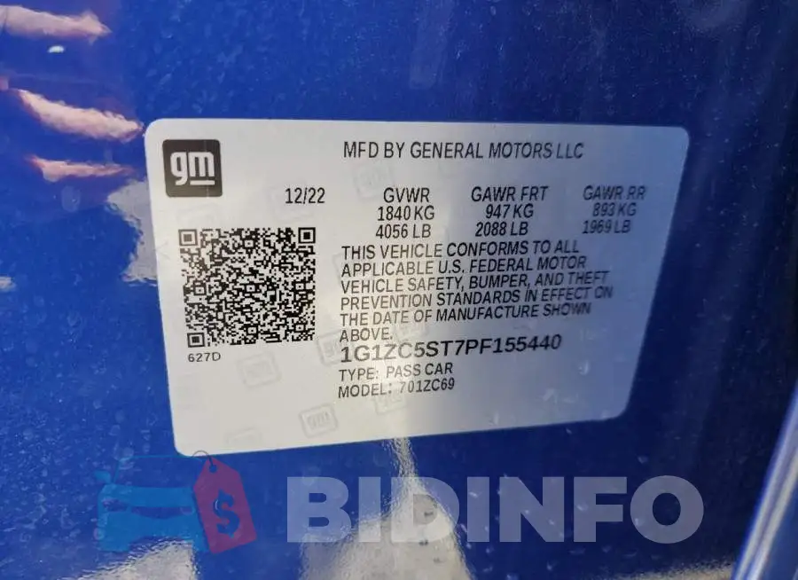 1G1ZC5ST7PF155440 Photo# 13