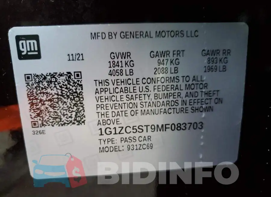 1G1ZC5ST9MF083703 Photo# 12