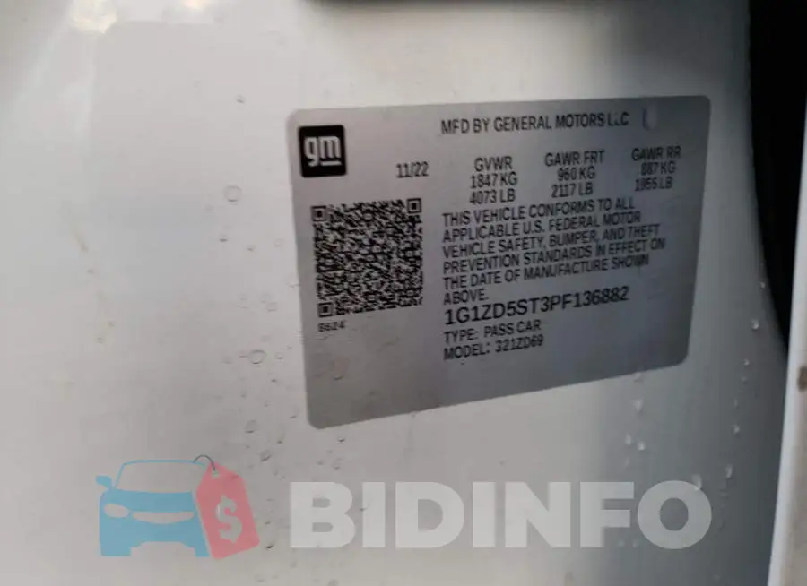 1G1ZD5ST3PF136882 Photo# 12