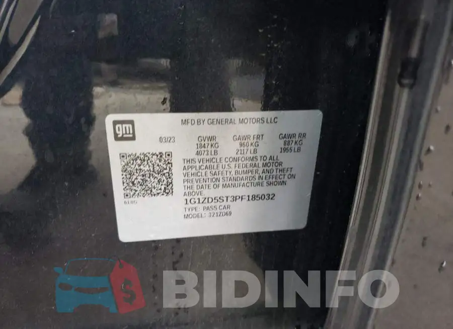1G1ZD5ST3PF185032 Photo# 12