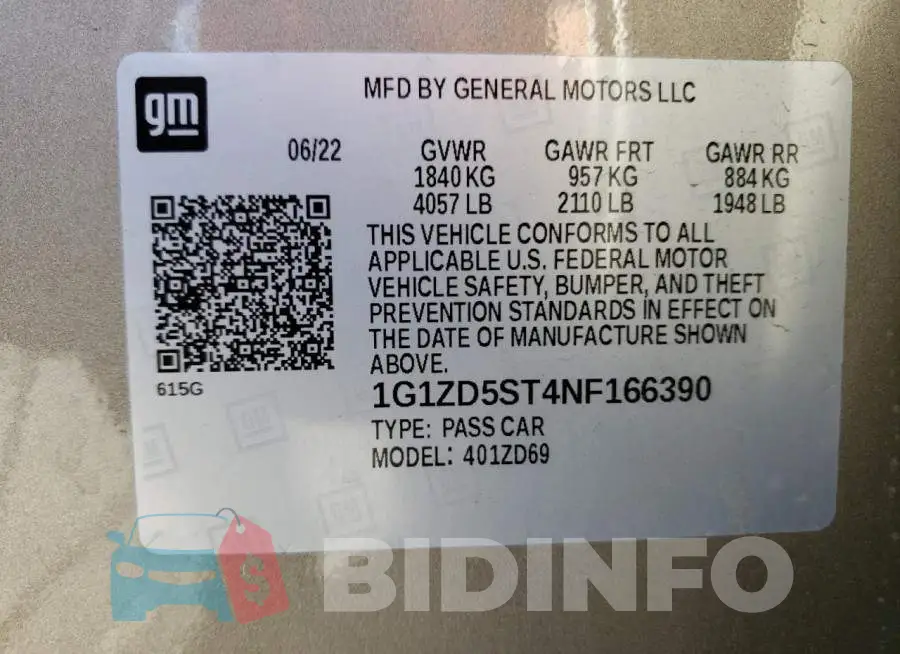 1G1ZD5ST4NF166390 Photo# 13