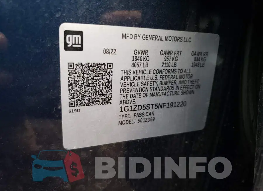 1G1ZD5ST5NF191220 Photo# 13