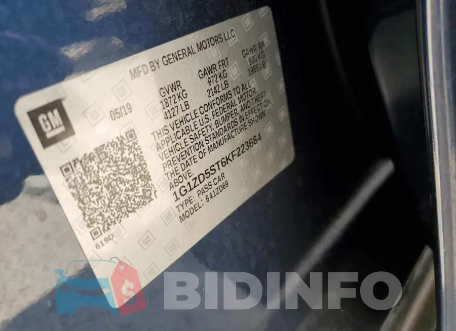 1G1ZD5ST6KF223684 Photo# 13