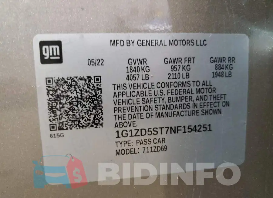 1G1ZD5ST7NF154251 Photo# 12