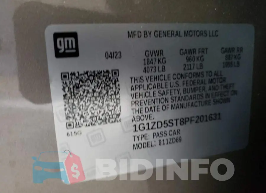 1G1ZD5ST8PF201631 Photo# 13