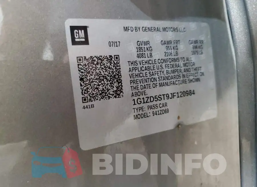 1G1ZD5ST9JF120984 Photo# 13
