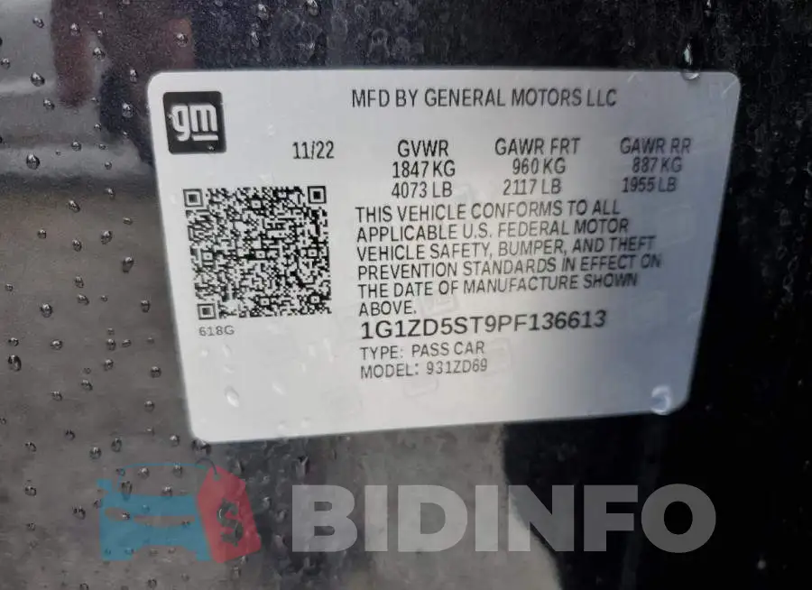 1G1ZD5ST9PF136613 Photo# 13