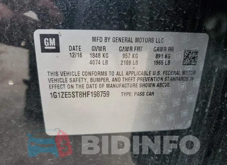 1G1ZE5ST8HF198759 Photo# 12