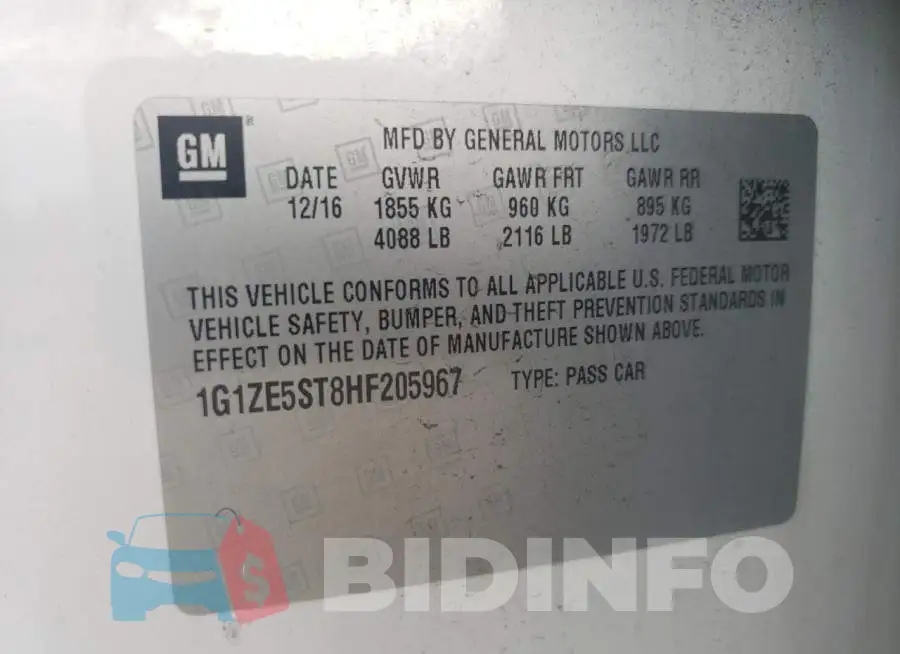 1G1ZE5ST8HF205967 Photo# 12