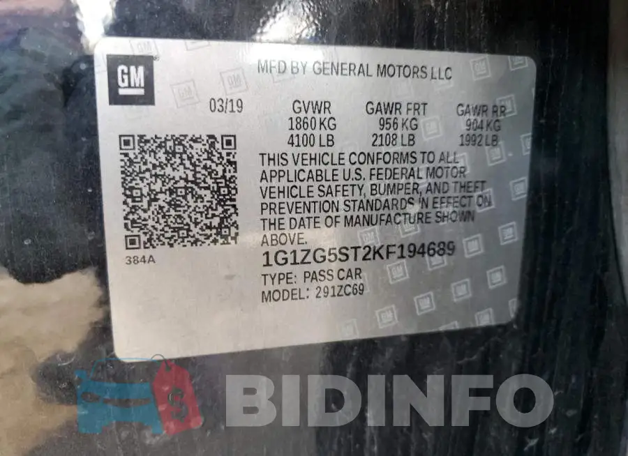 1G1ZG5ST2KF194689 Photo# 12