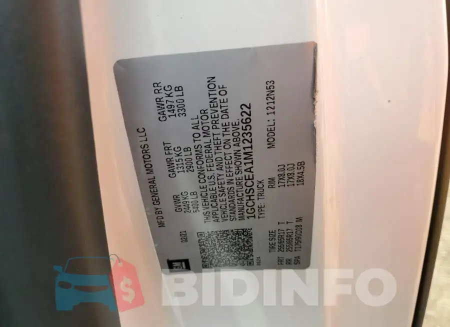 1GCHSCEA1M1235622 Photo# 12