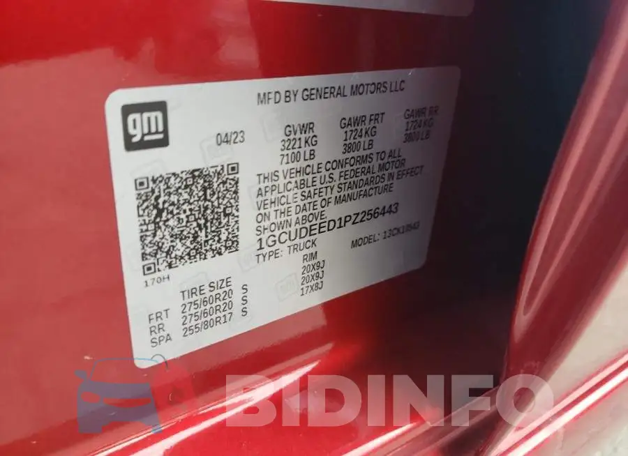 1GCUDEED1PZ256443 Photo# 12