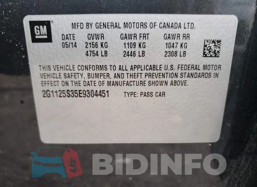 2G1125S35E9304451 Photo# 12