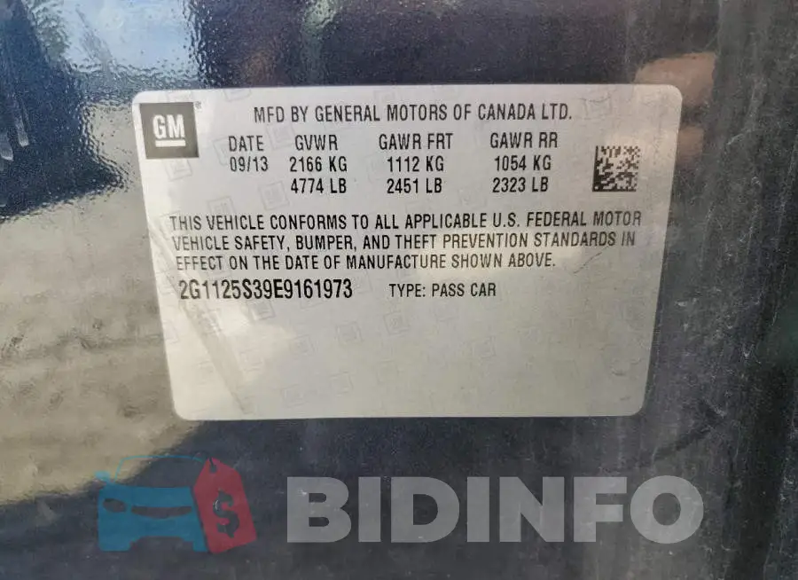 2G1125S39E9161973 Photo# 12