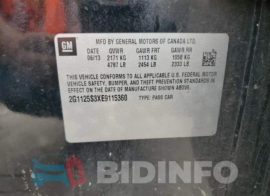 2G1125S3XE9115360 Photo# 12