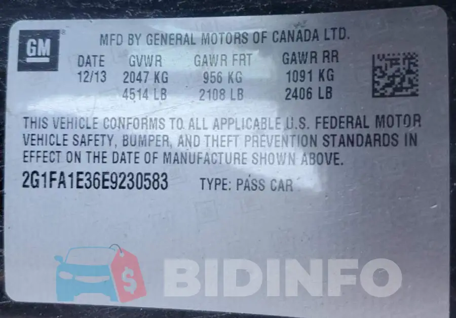 2G1FA1E36E9230583 Photo# 12