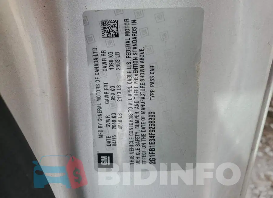 2G1FB1E34F9258395 Photo# 13