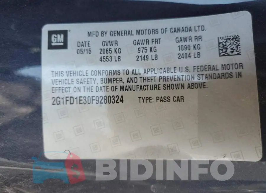 2G1FD1E30F9280324 Photo# 12