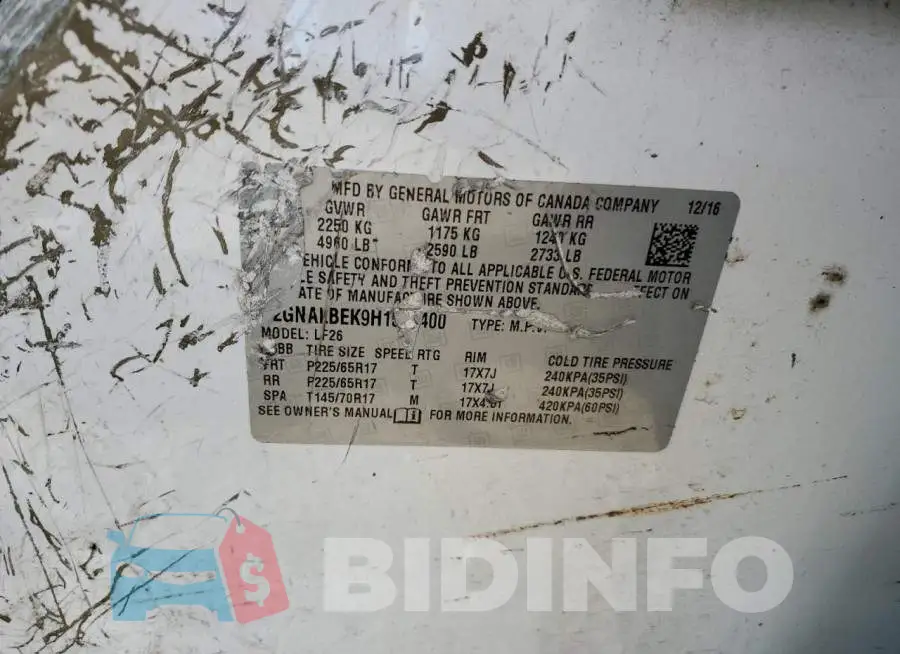 2GNALBEK9H1556400 Photo# 13