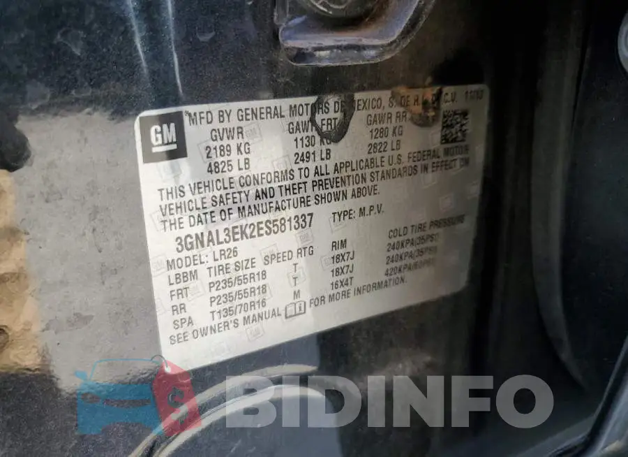 3GNAL3EK2ES581337 Photo# 12