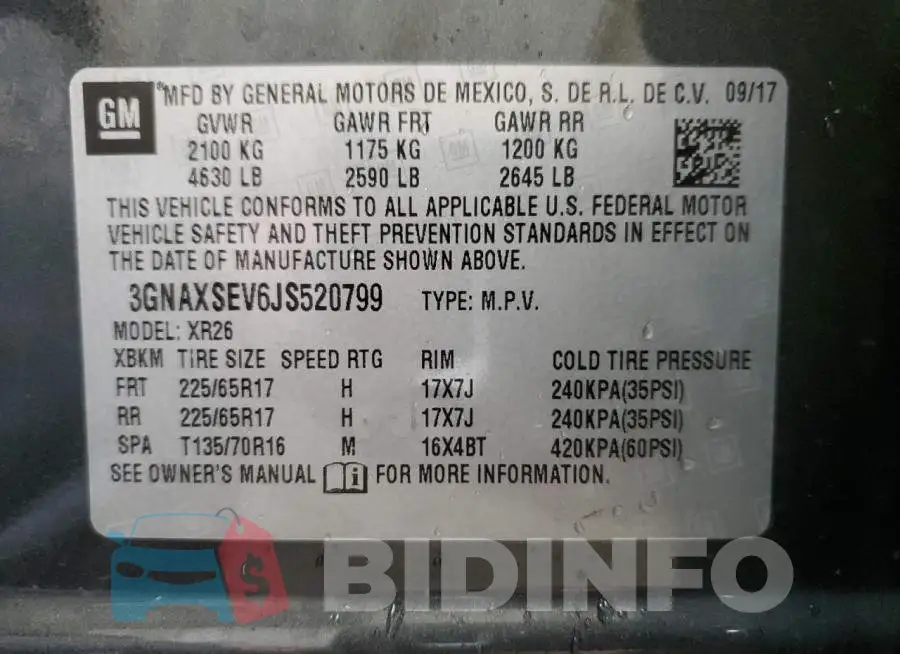 3GNAXSEV6JS520799 Photo# 13