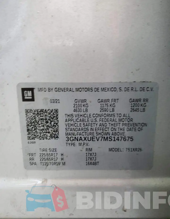 3GNAXUEV7MS147675 Photo# 12
