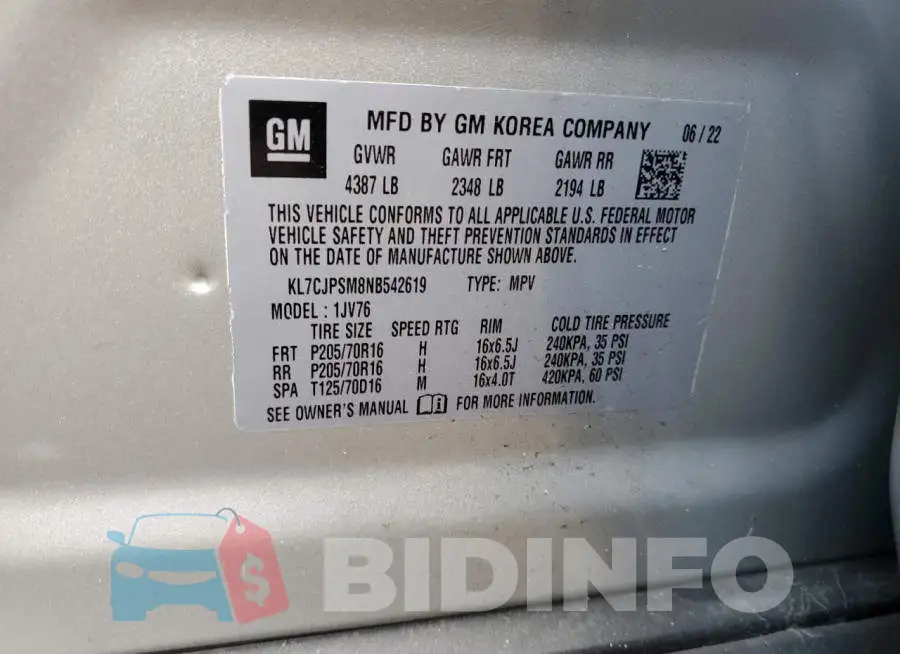 KL7CJPSM8NB542619 Photo# 13