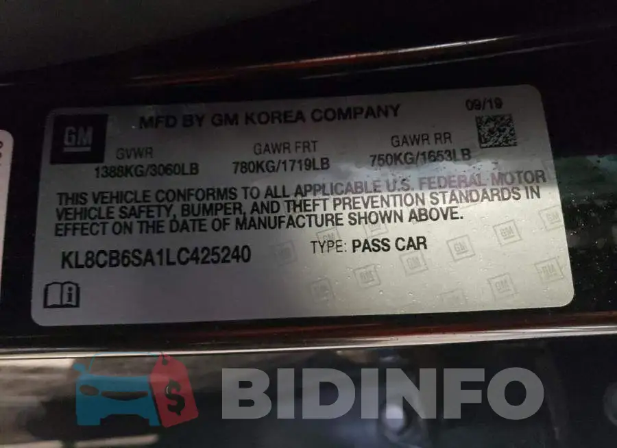 KL8CB6SA1LC425240 Photo# 12
