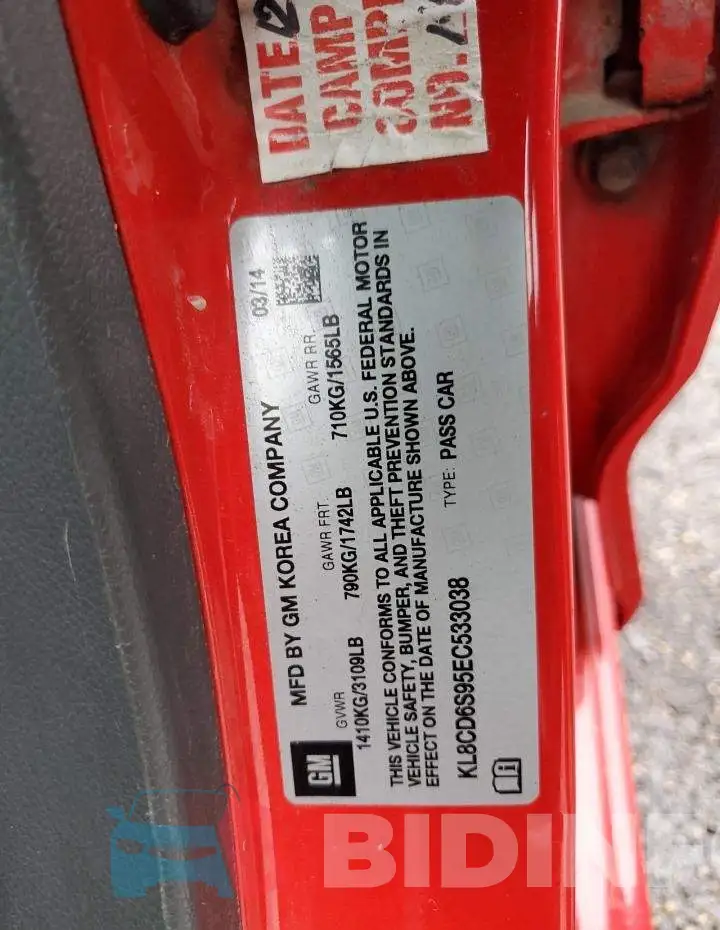 KL8CD6S95EC533038 Photo# 12