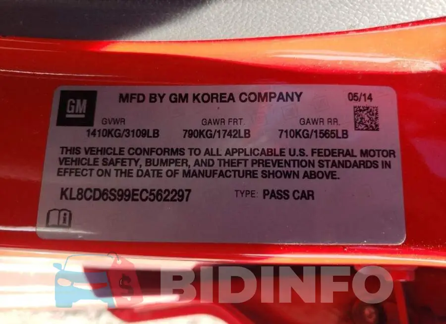 KL8CD6S99EC562297 Photo# 13