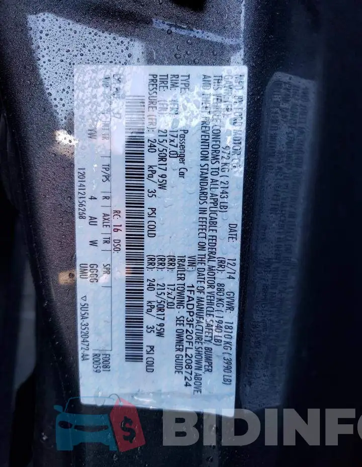 1FADP3F20FL208724 Photo# 13