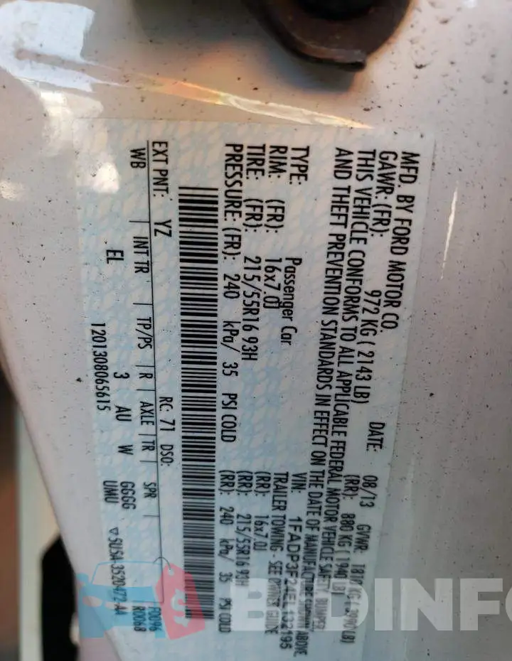 1FADP3F24EL132195 Photo# 13