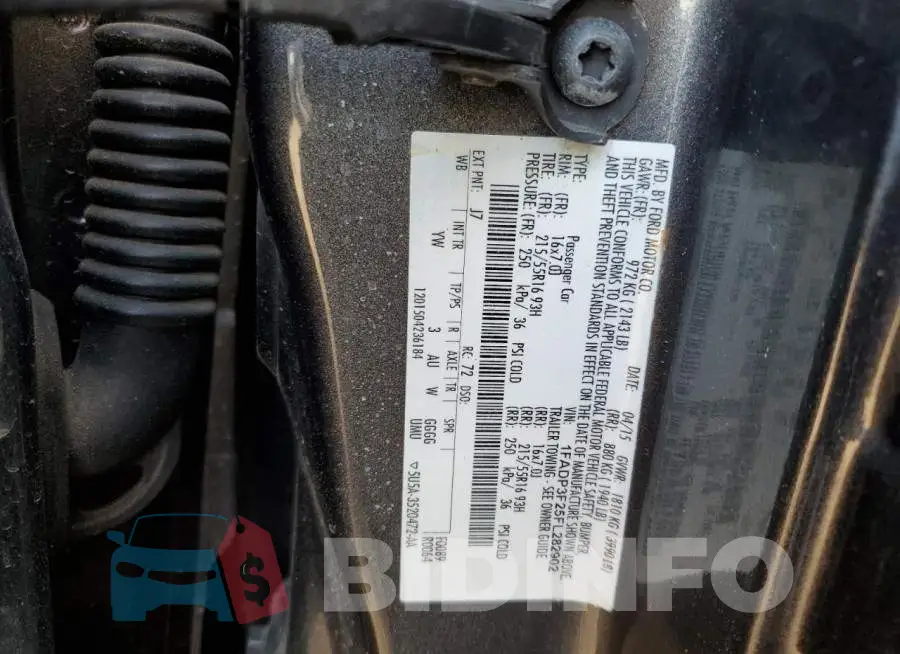1FADP3F25FL282902 Photo# 12
