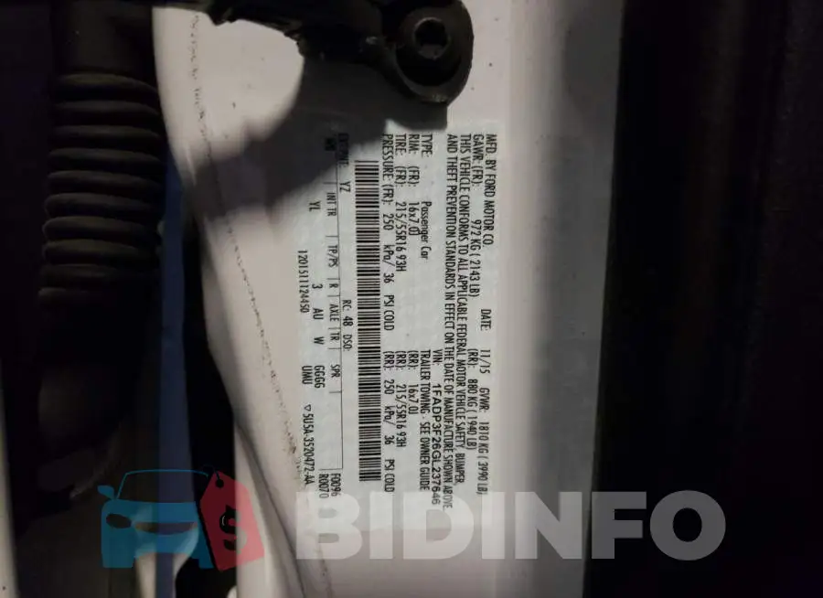 1FADP3F26GL237646 Photo# 12