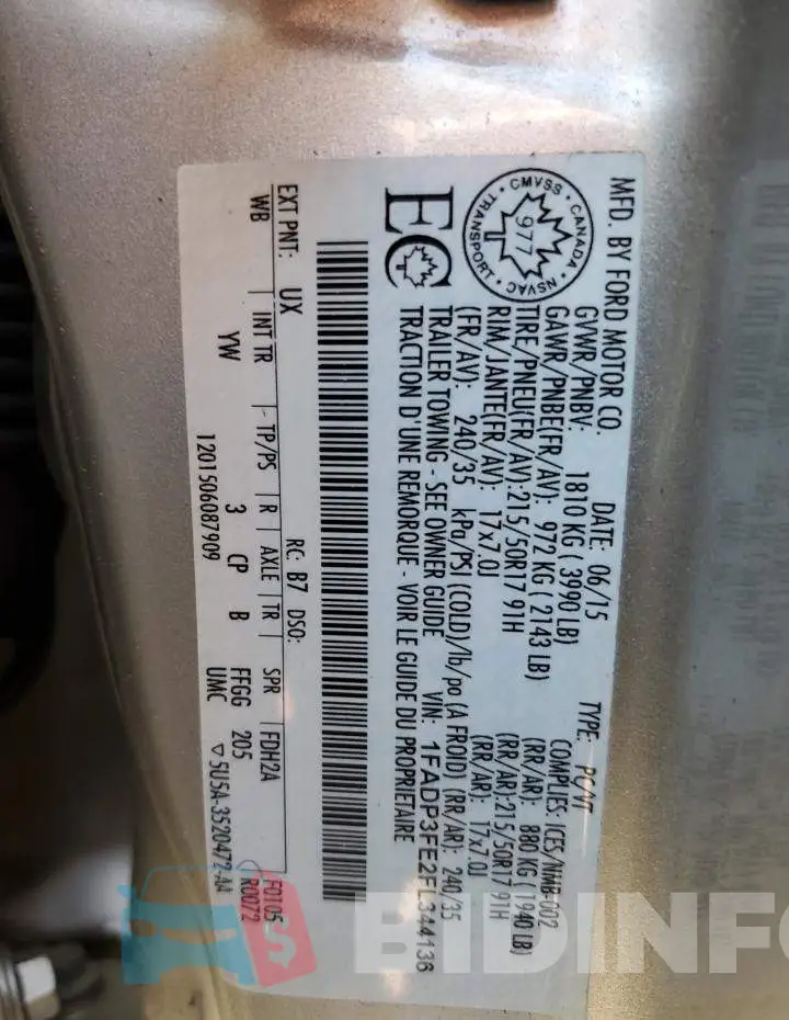 1FADP3FE2FL344136 Photo# 13