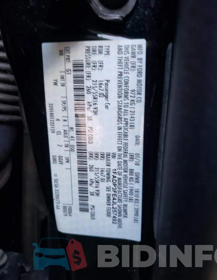 1FADP3FE4JL257492 Photo# 12