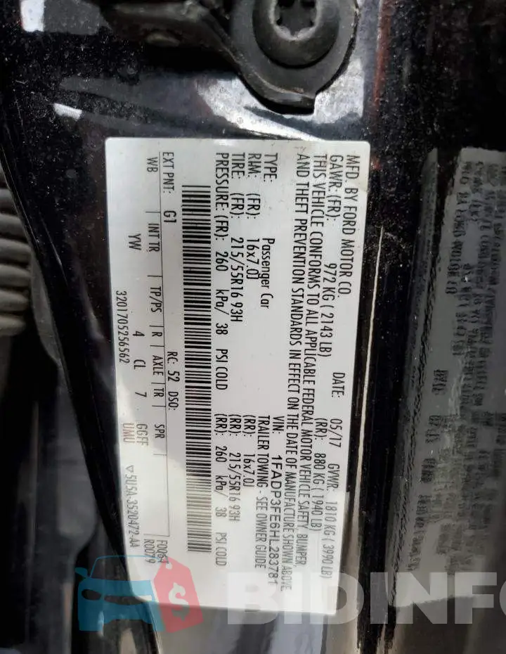 1FADP3FE6HL283781 Photo# 12