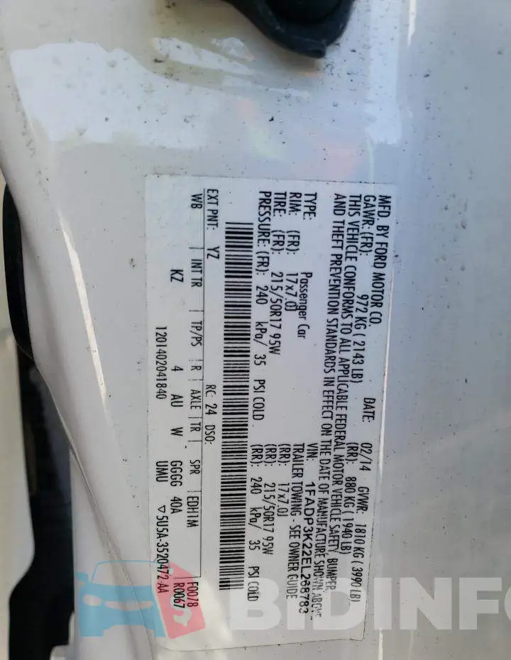 1FADP3K22EL268783 Photo# 12
