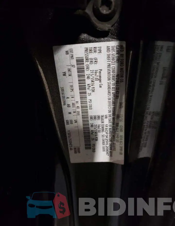 1FADP3K25HL209067 Photo# 12