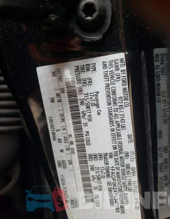 1FADP3K2XFL347183 Photo# 12