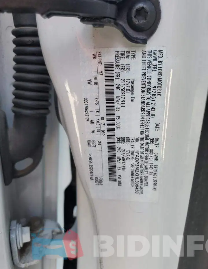 1FADP3M2XHL308450 Photo# 13