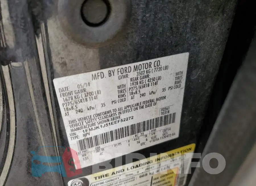 1FMJK1J51EEF52272 Photo# 13