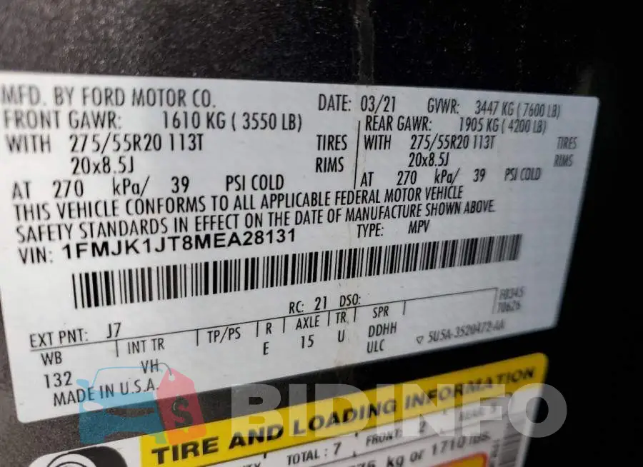 1FMJK1JT8MEA28131 Photo# 13