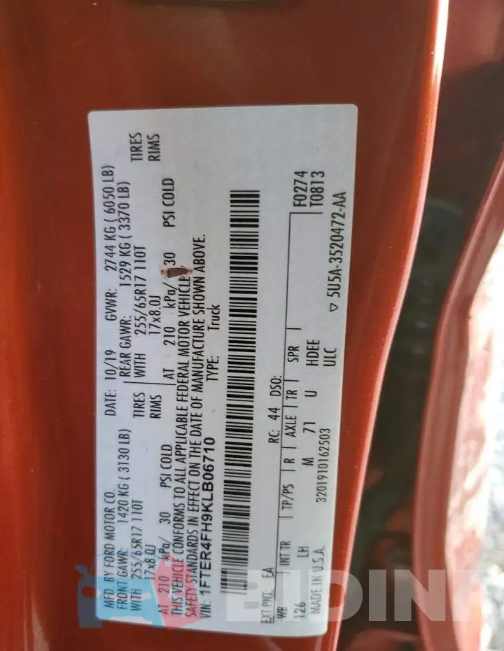 1FTER4FH9KLB06710 Photo# 12